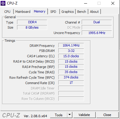 Check RAM Using CPU-Z